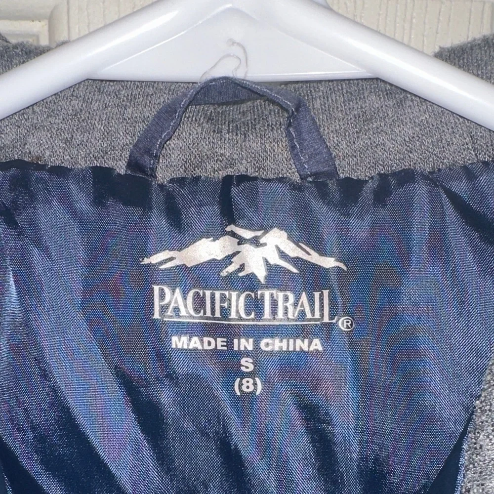 Pacific Trail Kids Small (8) Navy Jacket with Hood Puffer Quilted Lined
